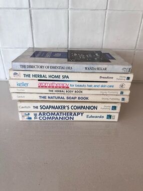 Lot of 7 Aromatherapy Soapmaking Herbal Body Books | DIY Natural Beauty Library